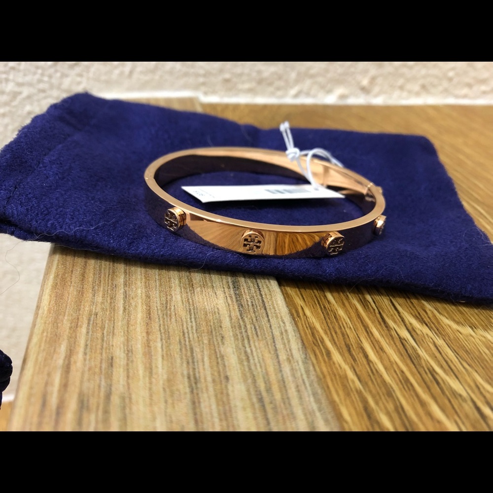 Tory Burch Logo Stud Hinge Bracelet